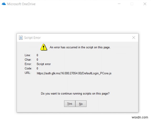 แก้ไขข้อผิดพลาดสคริปต์ OneDrive บน Windows 10 