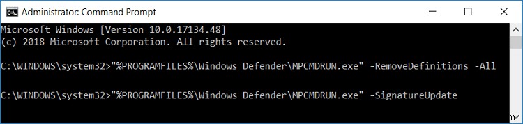 แก้ไข Windows Defender Update ล้มเหลวโดยมีข้อผิดพลาด 0x80070643 