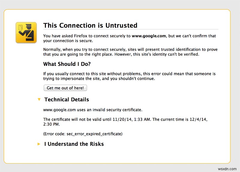 วิธีแก้ไข Sec_error_expired_certificate 