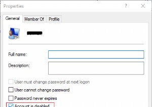เปิดหรือปิดบัญชีผู้ใช้ใน Windows 10 