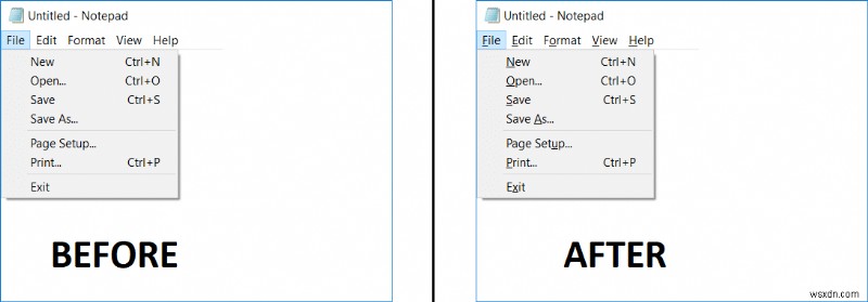 เปิดใช้งานหรือปิดใช้งานการขีดเส้นใต้คีย์ลัดใน Windows 10