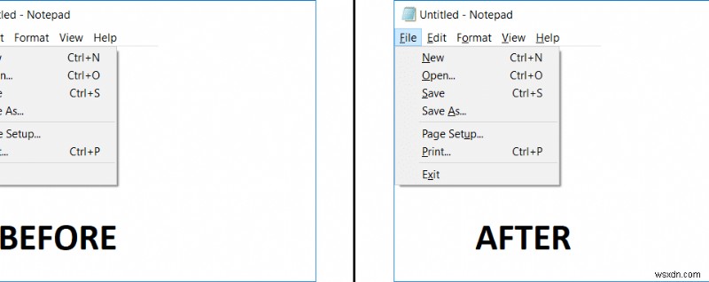 เปิดใช้งานหรือปิดใช้งานการขีดเส้นใต้คีย์ลัดใน Windows 10