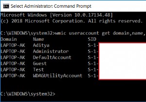 ค้นหาตัวระบุความปลอดภัย (SID) ของผู้ใช้ใน Windows 10
