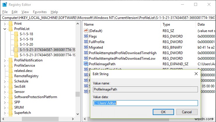 ค้นหาตัวระบุความปลอดภัย (SID) ของผู้ใช้ใน Windows 10