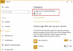 อนุญาตหรือปฏิเสธแอปที่เข้าถึงกล้องใน Windows 10
