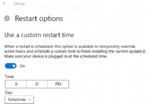 ปิดชั่วโมงใช้งานสำหรับการอัปเดต Windows 10