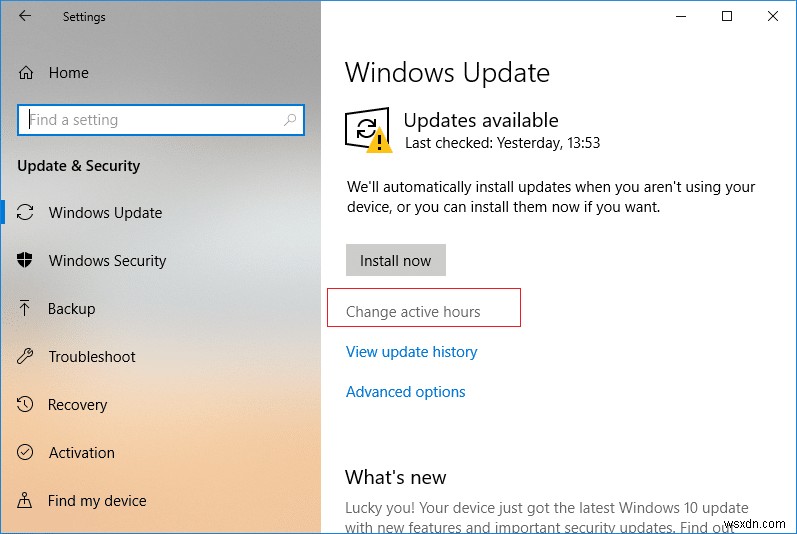 วิธีเปลี่ยนชั่วโมงใช้งานสำหรับการอัปเดต Windows 10