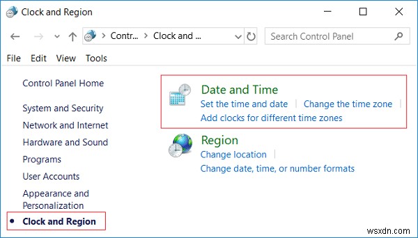 ซิงโครไนซ์นาฬิกา Windows 10 กับเซิร์ฟเวอร์เวลาทางอินเทอร์เน็ต 