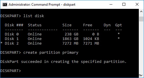 ล้างดิสก์โดยใช้คำสั่ง Diskpart Clean ใน Windows 10 