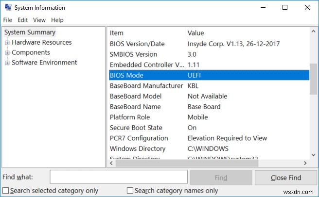 วิธีตรวจสอบว่าพีซีของคุณใช้ UEFI หรือ BIOS รุ่นเก่า