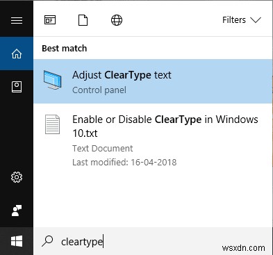 เปิดหรือปิดใช้งาน ClearType ใน Windows 10 