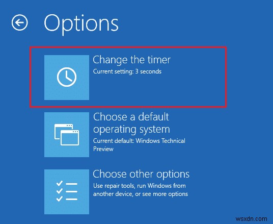เปลี่ยนเวลาในการแสดงรายการระบบปฏิบัติการเมื่อเริ่มต้นระบบใน Windows 10 