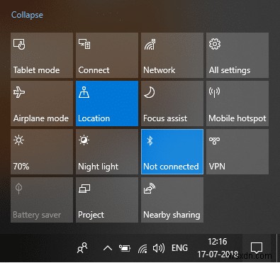 เปิดหรือปิดบลูทูธใน Windows 10 