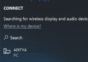 เชื่อมต่อกับจอแสดงผลไร้สายด้วย Miracast ใน Windows 10 