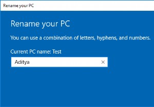 วิธีเปลี่ยนชื่อคอมพิวเตอร์ใน Windows 10 