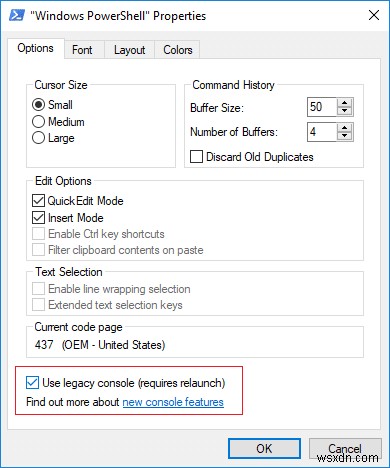 เปิดหรือปิด Legacy Console สำหรับ Command Prompt และ PowerShell ใน Windows 10 