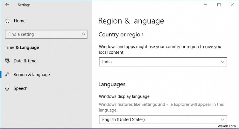 วิธีการเปลี่ยนประเทศหรือภูมิภาคใน Windows 10