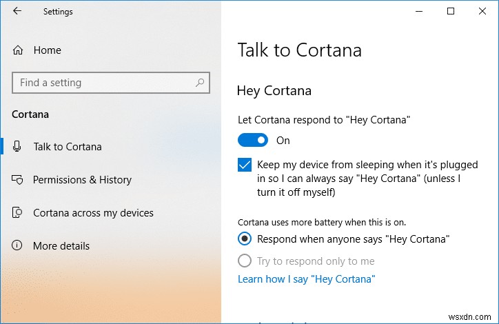 เปิดใช้งานหรือปิดใช้งาน Cortana บนหน้าจอล็อคของ Windows 10