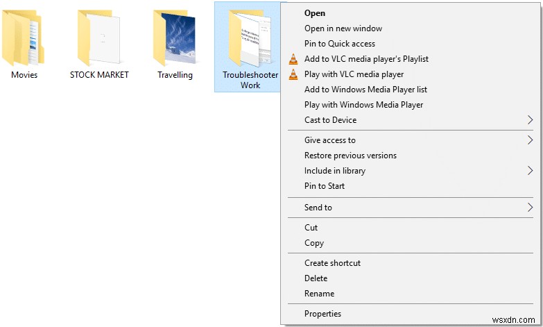 เพิ่ม Copy To Folder และ Move To Folder ในเมนูบริบทใน Windows 10 