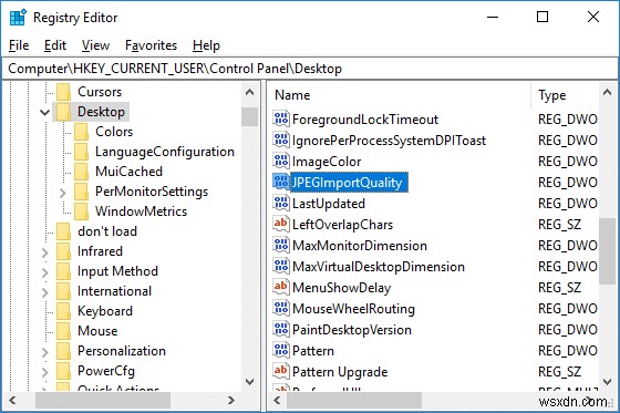 ปิดใช้งานการลดคุณภาพเดสก์ท็อปวอลเปเปอร์ JPEG ใน Windows 10