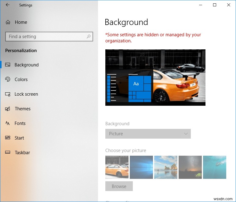 ป้องกันไม่ให้ผู้ใช้เปลี่ยนวอลเปเปอร์เดสก์ท็อปใน Windows 10 