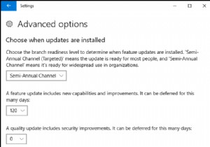 เลื่อนการอัปเดตฟีเจอร์และคุณภาพใน Windows 10 