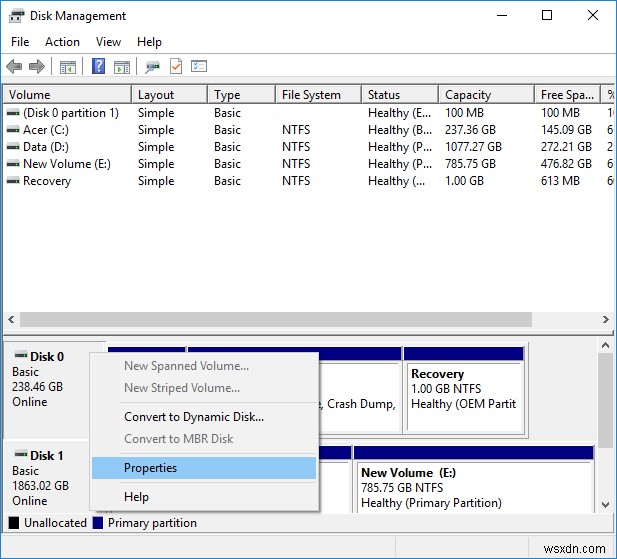 3 วิธีในการตรวจสอบว่าดิสก์ใช้พาร์ติชั่น MBR หรือ GPT ใน Windows 10 