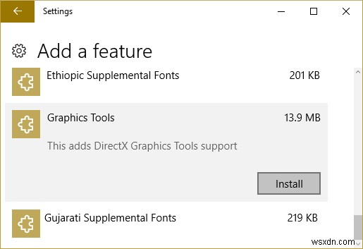 วิธีการติดตั้งหรือถอนการติดตั้งเครื่องมือกราฟิกใน Windows 10
