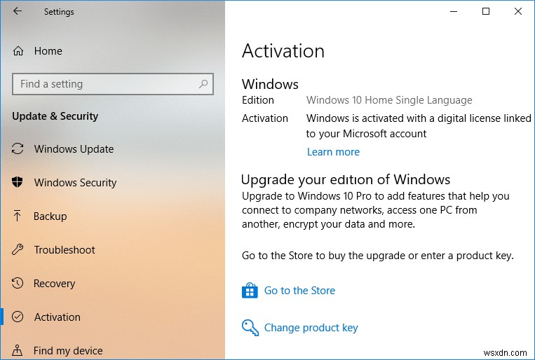 เชื่อมโยงบัญชี Microsoft กับใบอนุญาตดิจิทัลของ Windows 10