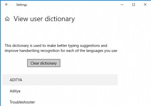 เพิ่มหรือลบคำในพจนานุกรมตรวจสอบการสะกดใน Windows 10 