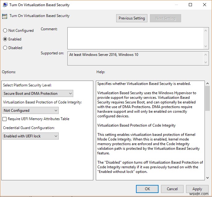 เปิดหรือปิด Credential Guard ใน Windows 10 