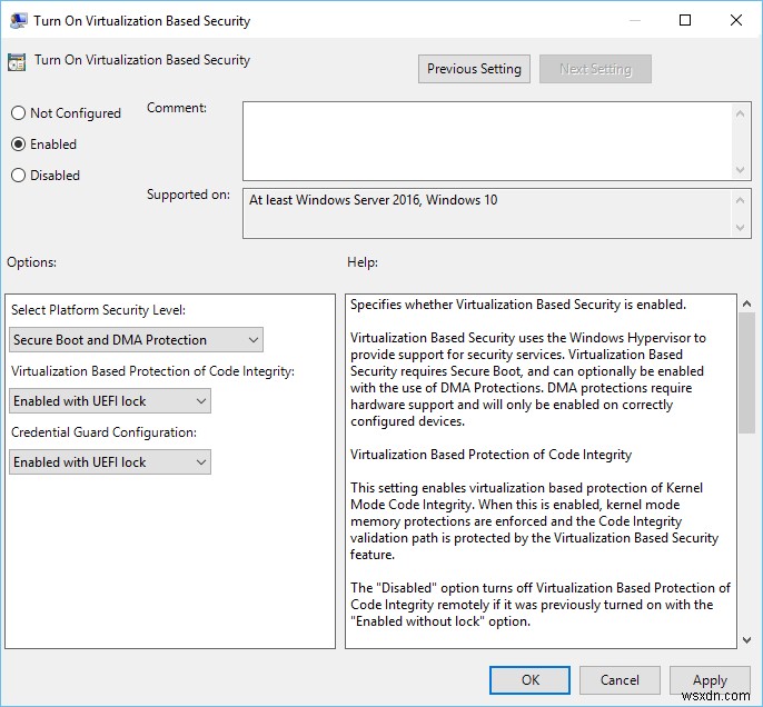 เปิดหรือปิด Credential Guard ใน Windows 10 