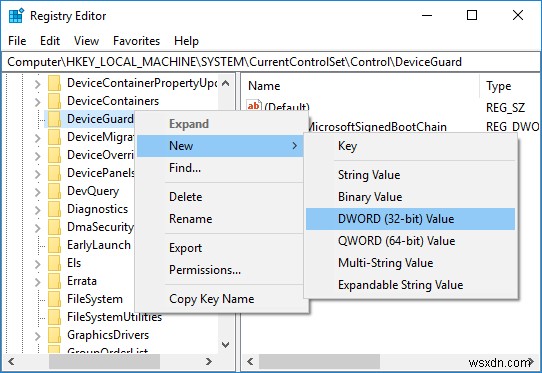 เปิดหรือปิด Credential Guard ใน Windows 10 