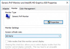วิธีการเปลี่ยนอัตราการรีเฟรชจอภาพใน Windows 10