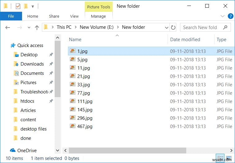 เปิดหรือปิดการเรียงลำดับตัวเลขใน File Explorer ใน Windows 10 