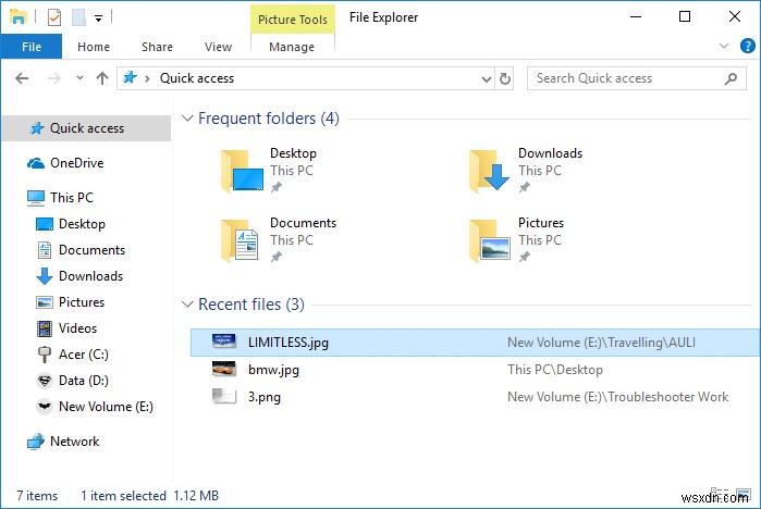 ล้างประวัติไฟล์ล่าสุดของ Explorer ใน Windows 10