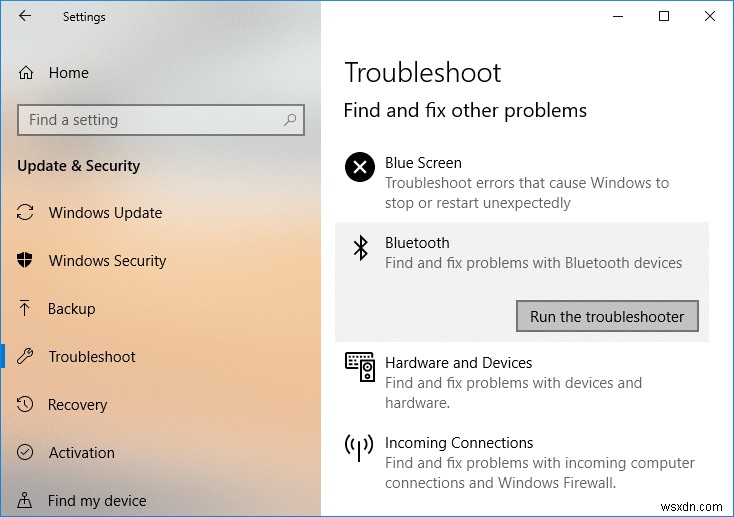 แก้ไข Bluetooth จะไม่เปิดใน Windows 10 