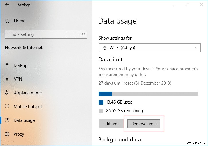 วิธีตั้งค่า Data Limit สำหรับ WiFi และ Ethernet ใน Windows 10 