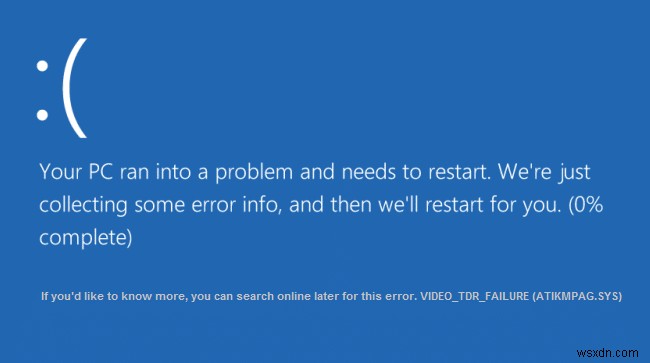 แก้ไขข้อผิดพลาดความล้มเหลวของวิดีโอ TDR ใน Windows 10 
