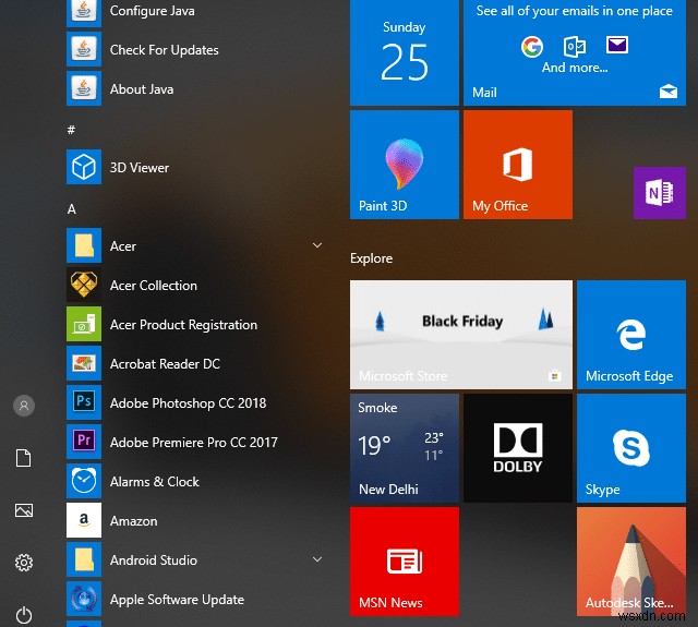 แก้ไขเมนูเริ่มไม่ทำงานใน Windows 10 