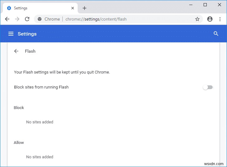 เปิดใช้งาน Adobe Flash Player บน Chrome, Firefox และ Edge 