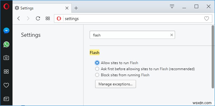 เปิดใช้งาน Adobe Flash Player บน Chrome, Firefox และ Edge 