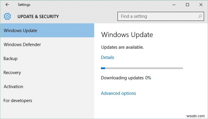 แก้ไข Windows Update ค้างที่ 0% [แก้ไขแล้ว] 