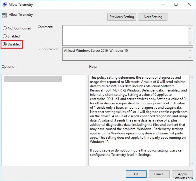 แก้ไขการใช้งานดิสก์สูงความเข้ากันได้ของ Microsoft Telemetry ใน Windows 10 