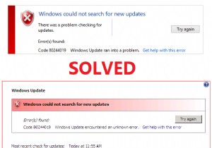 แก้ไขข้อผิดพลาด Windows Update 80244019 