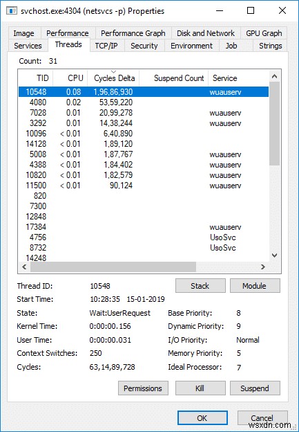 แก้ไขโฮสต์บริการ:Local System (svchost.exe) CPU สูงและการใช้งานดิสก์ 