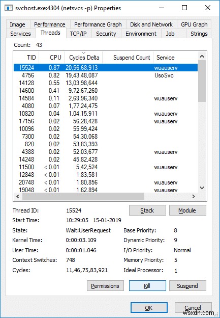 แก้ไขโฮสต์บริการ:Local System (svchost.exe) CPU สูงและการใช้งานดิสก์ 