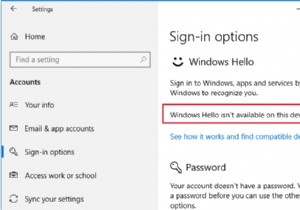 Fix Windows Hello ไม่พร้อมใช้งานบนอุปกรณ์นี้ใน Windows 10