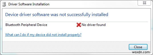 แก้ไขข้อผิดพลาดไม่พบไดรเวอร์อุปกรณ์ต่อพ่วง Bluetooth 