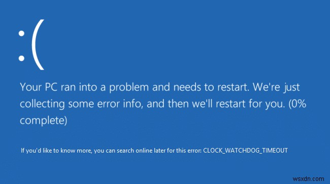 แก้ไขข้อผิดพลาดการหมดเวลาของนาฬิกา Watchdog บน Windows 10 